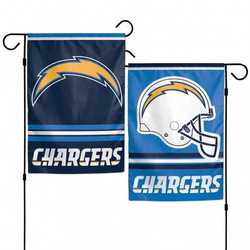 Caseys Los Angeles Chargers Flag 12x18 Garden Style 2 Sided