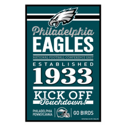 PHILADELPHIA EAGLES 24X38 SLOGAN WOOL BANNER