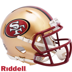 Riddell San Francisco 49ers Black Matte Alternate Speed Mini Football Helmet