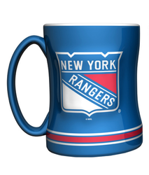 New York Rangers Coffee Mug 14oz Sculpted Relief Team Color - Caseys ...