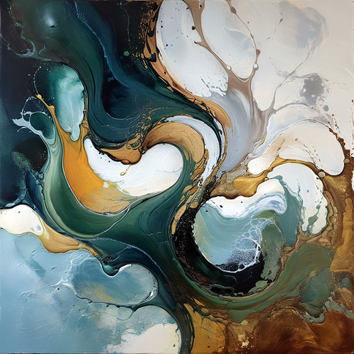 Eclectic Abstract 51 playful abstract painting with vibrant palette