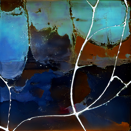 Eclectic Abstract 71 layered multicolor abstract wall art