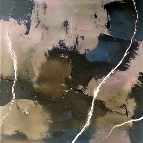 Eclectic Abstract 94 bold abstract wall statement with fluid strokes