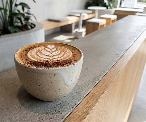 Fancy cappuccino food photography wall art