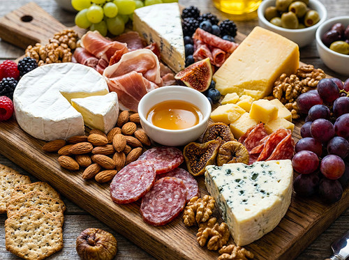 Assorted charcuterie board