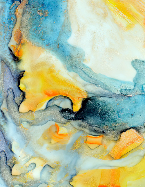 Chimera 11 abstract mural for corporate foyer and commercial spaces