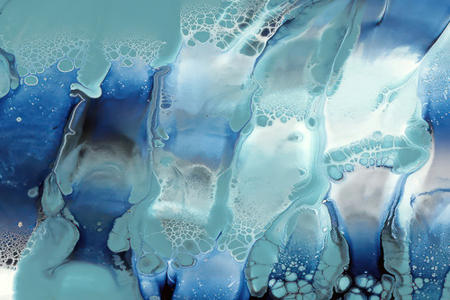 Sea Scapes Bubbles abstract ocean wall art with layered bubble patterns