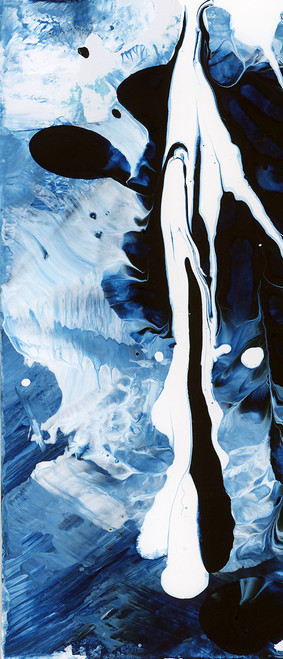 Sea Scape 11 contemporary abstract ocean wall art with bold blue tones