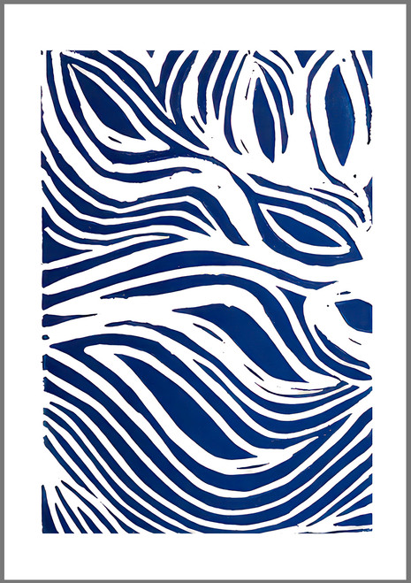 Contemporary blue corporate wall decor from Carve collection