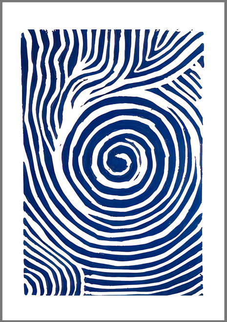 Blue minimalist office art geometric and monochromatic design