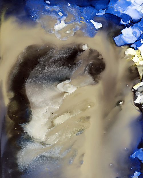 Tranquil Abstract 23 calming modern abstract painting with muted blues