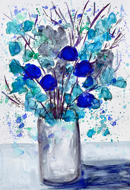 Contemporary Florals 12 bold floral composition in modern abstract style