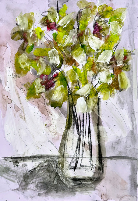 Contemporary Florals 16 bold expressive floral painting with vivid layering
