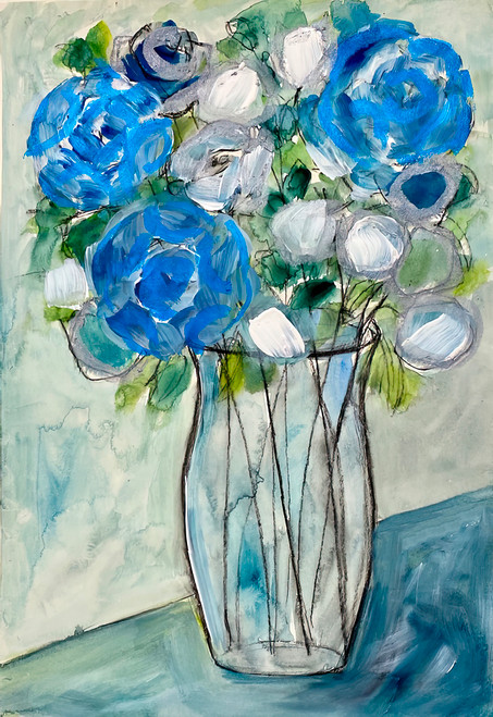 Contemporary Florals 24 bold expressive floral painting with dynamic composition