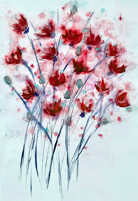 Contemporary Florals 30 bold abstract floral wall art with layered textures