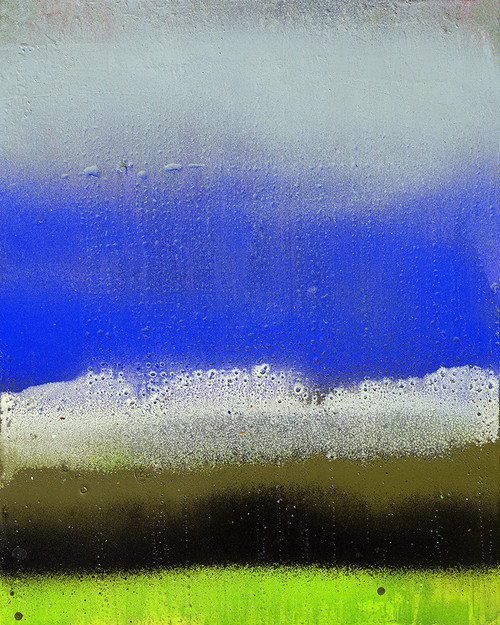 Horizon 2b abstract horizon canvas with rich textured layers