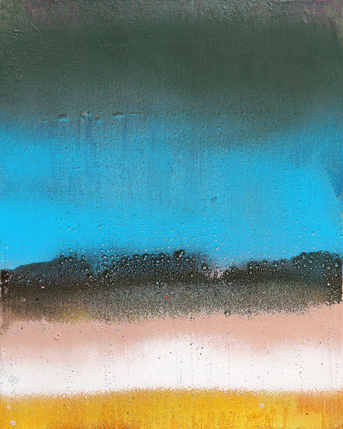 Horizon 2d abstract landscape inspired horizon painting