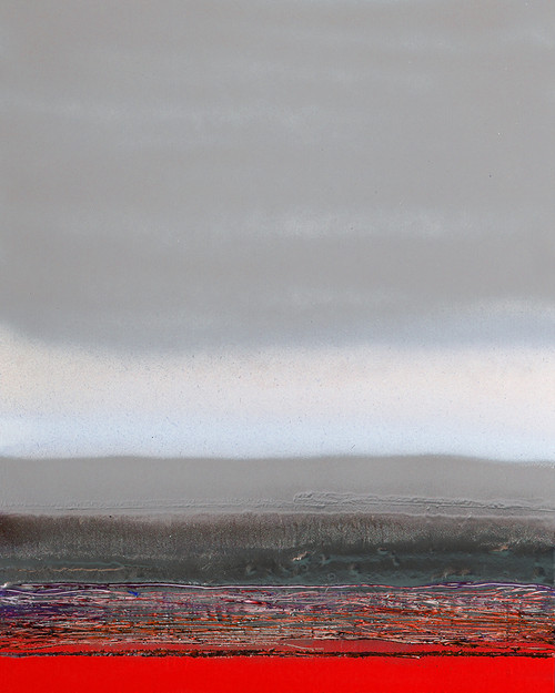 Horizon 12c modern horizon artwork with calming gradient tones