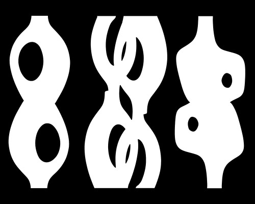 Color Play 45 modern black and white abstract artwork with striking tonal contrast