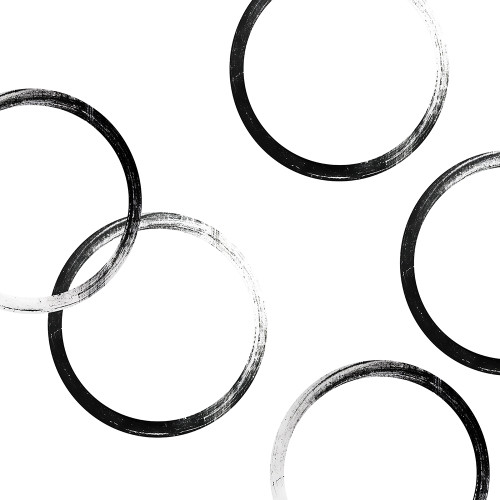 Circle 2 balanced geometric circle art for hotel lobby and reception wall decor