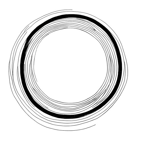 Circle 3 modern circle pattern abstract art for executive suites and offices