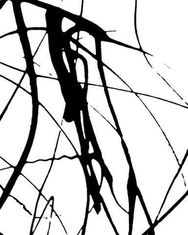 Drip Painting 2 monochrome drip wall art with expressive movement