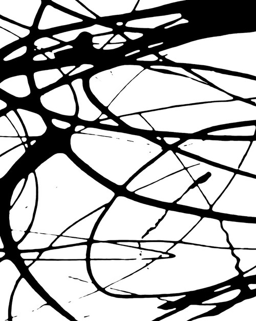 Drip Painting 6 black and white drip wall art with raw energy