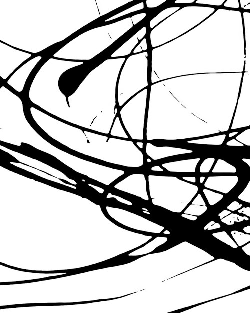 Drip Painting 14 monochrome drip canvas with structured chaos
