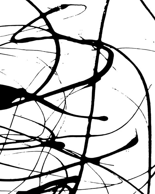 Drip Painting 41 contemporary monochrome drip canvas with bold layering