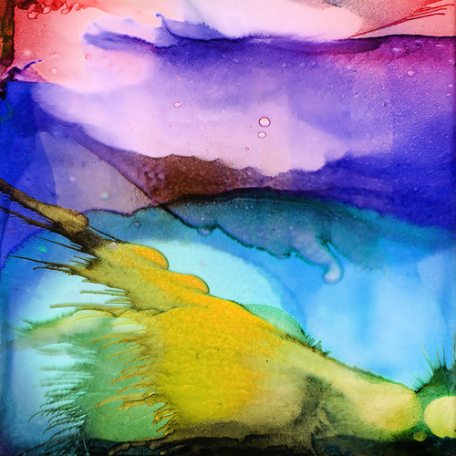 Fantasy 27A abstract fantasy painting with flowing organic shapes