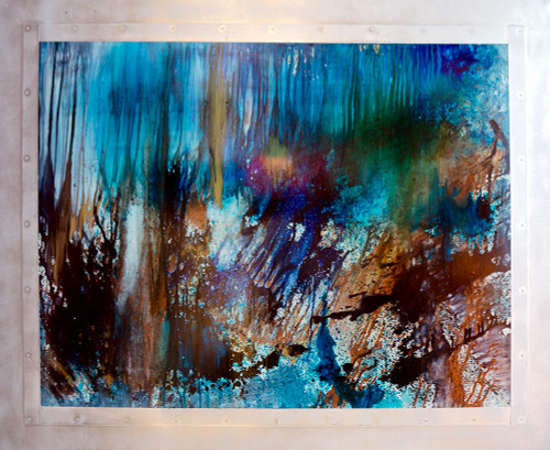 45x57 on panel custom metal frame