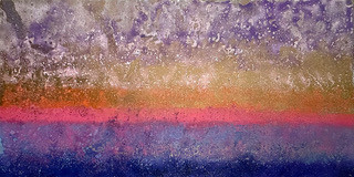 Pink Horizon 96x48 abstract landscape painting with expansive horizon colors and layered atmospheric textures