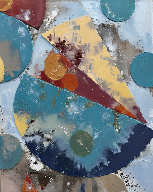 Eclectic Abstract 15 abstract canvas blending soft and vivid hues