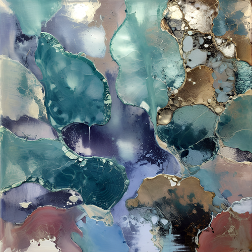 Eclectic Abstract 33 abstract wall statement with layered color