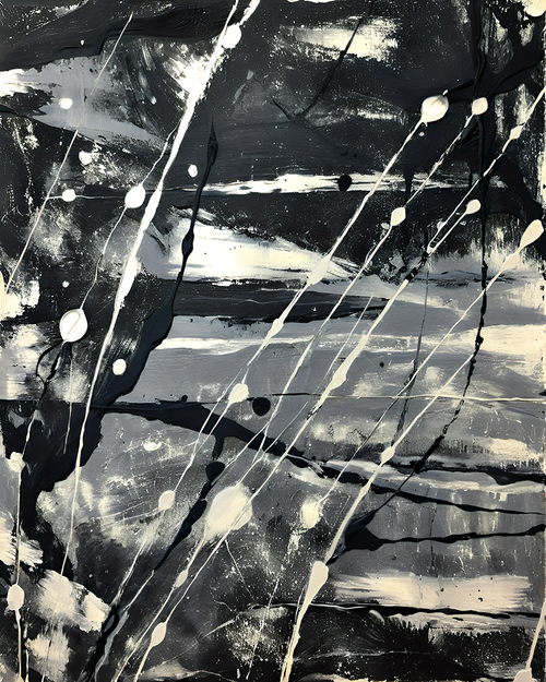 Eclectic Abstract 45 energetic abstract painting with bold highlights