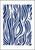 Blue abstract line and shape wall art for modern commercial spaces