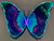 Neon Butterfly fine art sculpture with glowing Italian glass neon wings, contemporary luminous wall art for corporate offices and hospitality interiors