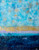 Gilded Clouds 38”x48” ocean horizon painting with luminous cloud textures and golden coastal tones