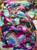 Controlled Chaos abstract metal painting balancing energetic shapes and layered textures in a dynamic composition