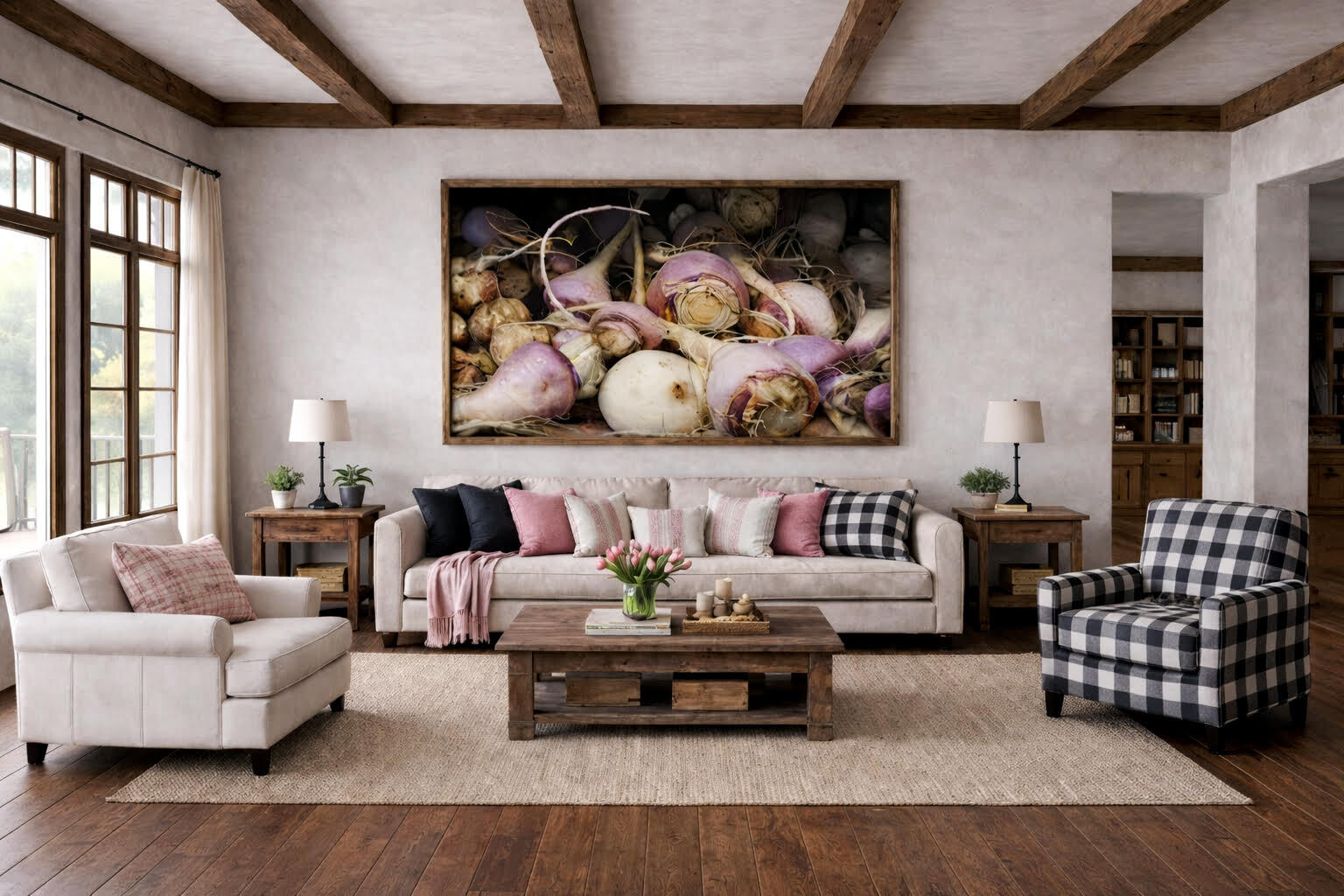 Visual blog showing what art fits on a farmhouse space