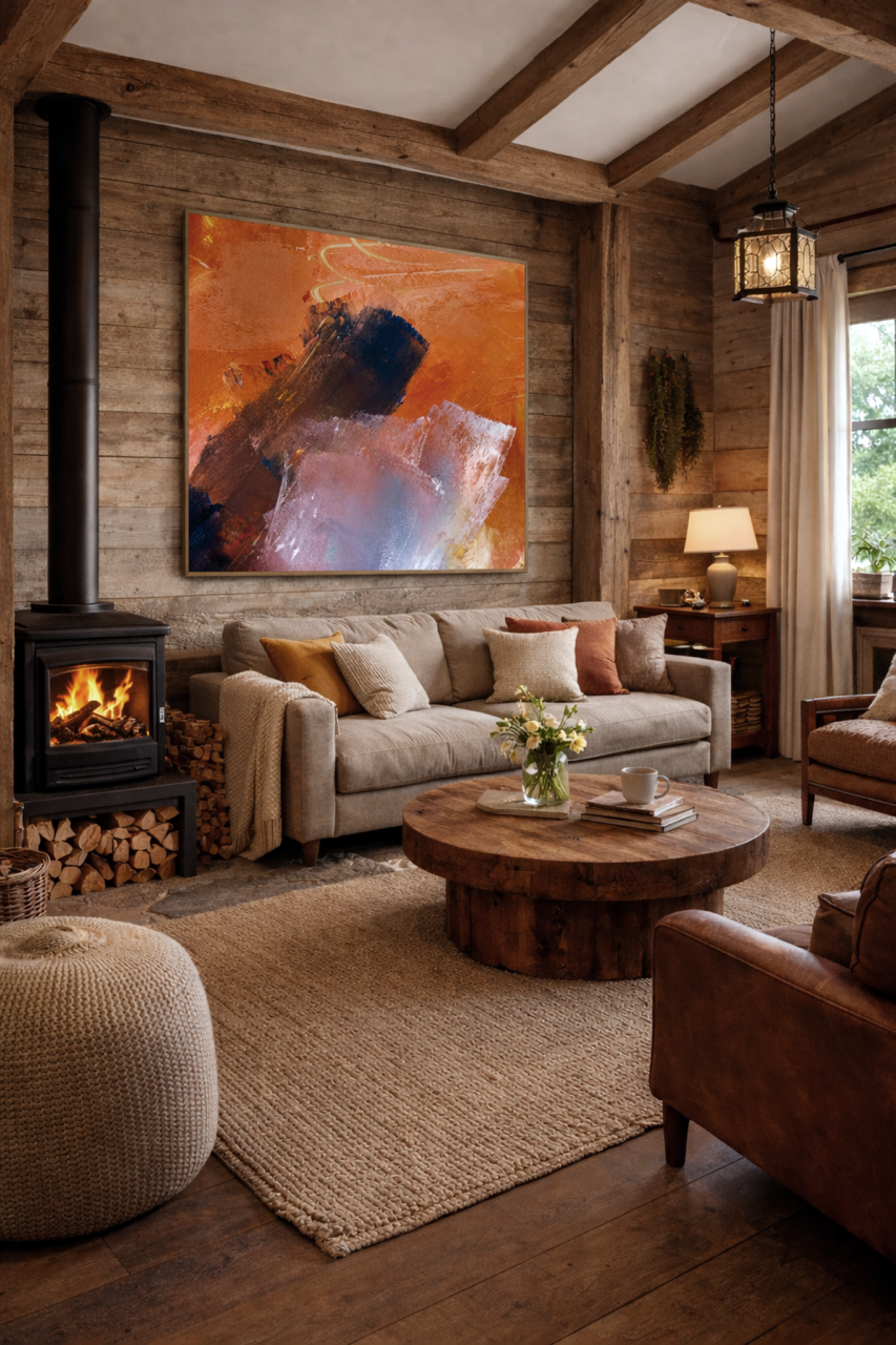 Visual blog to show how rustic art looks on a farmhouse