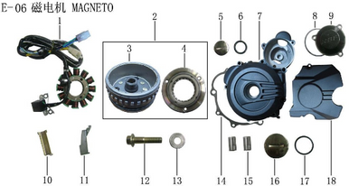 Lifan Kpr200 Magneto stator combination(Image #01)