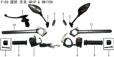 Lifan Kpr200 Left Steering Handlebar Assembly(Image #10)