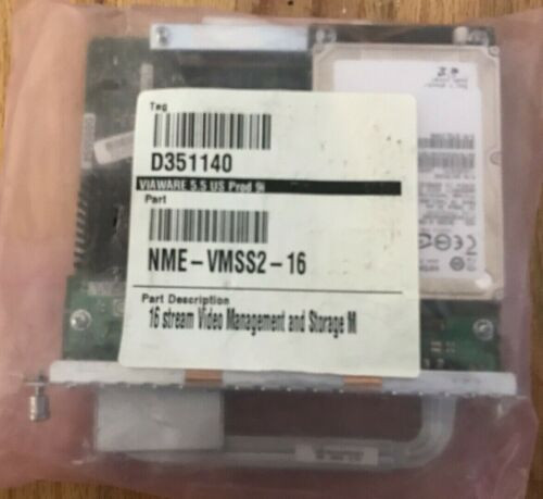 Cisco Nme-Vmss2-16 2Gb Ram 160Gb Video Management  Storage System Network Module