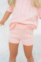 Rosalie Knit Shorts - Pink Salt