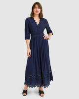 All Eyes On Me Midi Dress - Navy - 100568598