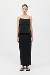 Silk Drape Top - Black