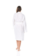 Nola White Linen Robe