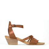 CURO LEATHER ANKLE STRAP HEEL SANDALS - 100713438