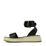 LARAH LEATHER WEDGE ESPADRILLE SANDAL